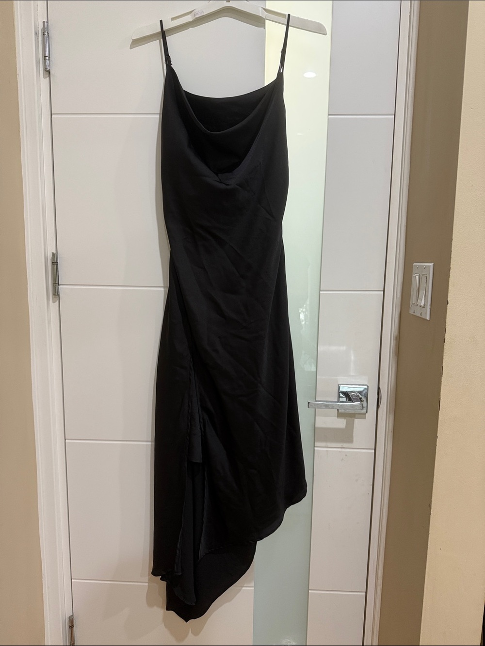 Forever 21 Black Asymmetrical Slip Dress
